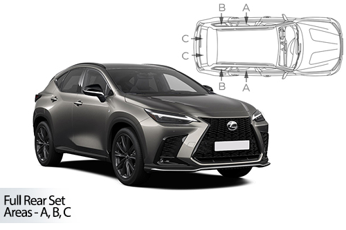 Car Shades Lexus NX350h 5dr 22> Full Rear Set