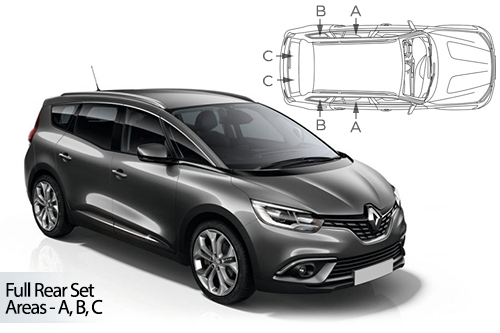 Car Shades Renault Grand Scenic 5 door 16-22 Full Rear Set
