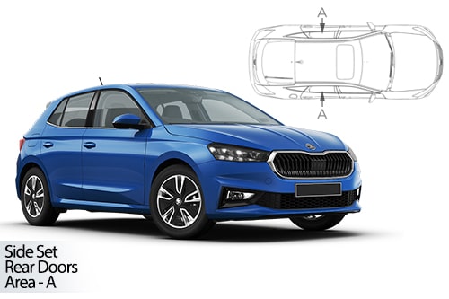 UV Car Shades - Skoda Fabia 5dr Hatchback 21- Rear Door Set