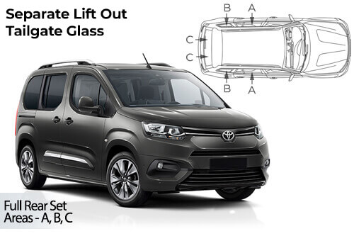 Car Shades - Toyota ProAce City Verso L 2018> Full Rear Set
