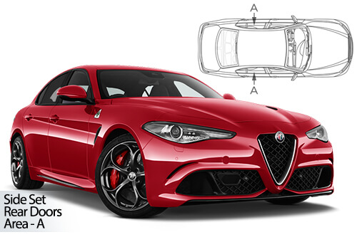 UV Car Shades Alfa Romeo Giulia 4dr 2015> Rear Door Set