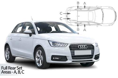 Car Shades Audi A1 (Typ 8X) 5 door 10-18 Full Rear Set