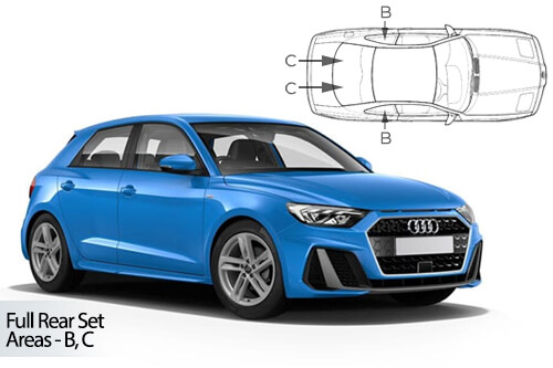 Car Shades - Audi A1 5 Door 2018> Full Rear Set