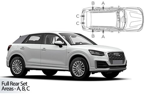 Car Shades Audi Q2 5 Door	2016>2023 Full Rear Set