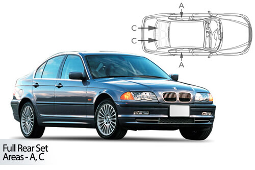 UV Car Shades - BMW 3 Series E46 4dr 98-05 Full Rear Set