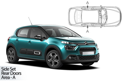 Car Shades - Citroen C3 5dr 2016> Rear Door Set