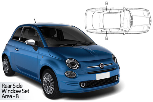 UV Privacy Car Shades - Fiat 500 3dr 08> Rear Door Set