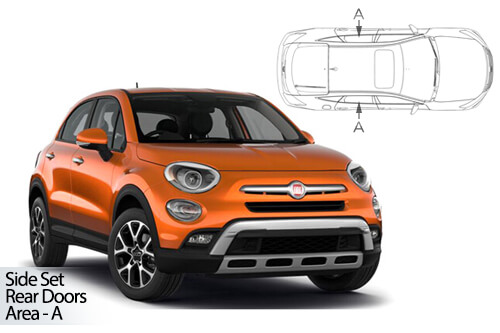 UV Car Shades - Fiat 500X 2014> Rear Door Set