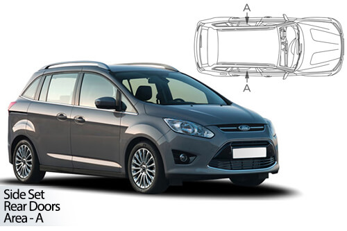 UV Privacy Car Shades - Ford C-Max Grand 5dr 10-19 Rear Door Set