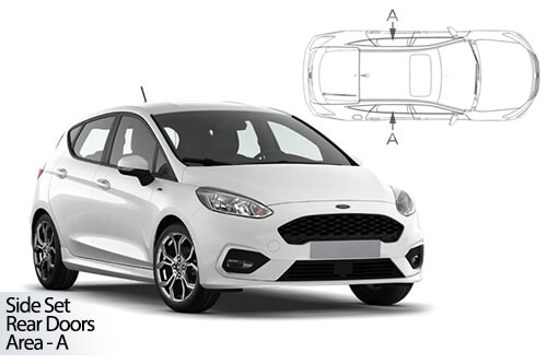 UV Car Shades - Ford Fiesta 5dr 2017-2023 Rear Door Set