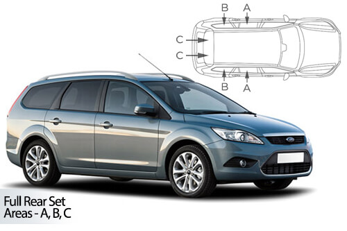 Car Shades Ford Focus Estate 04-11 Full Rear Set