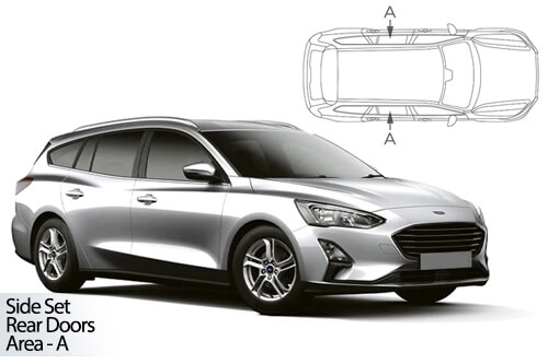 Car Shades Ford Focus Estate 2018> Rear Door Set