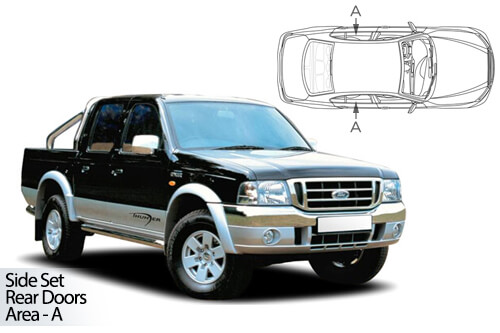 UV Car Shades - Ford Ranger D/C 07-11 Rear Door Set