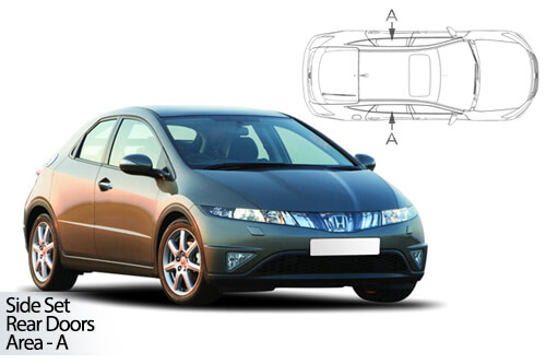 UV Car Shades - Honda Civic 5dr 06-12 Rear Door Set