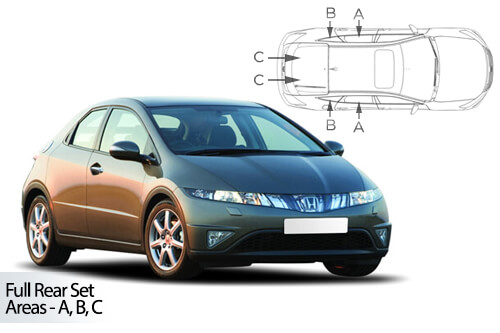 Car Shades Honda Civic 5 door 06-12 Full Rear Set