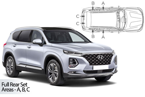 Car Shades - Hyundai Santa Fe 2018> Full Rear Set