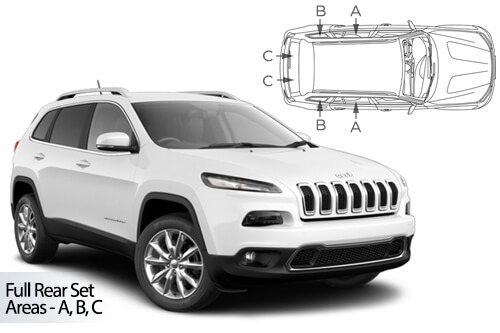 Car Shades Jeep Cherokee (KL) 5 Door 2013-2023 Full Rear Set