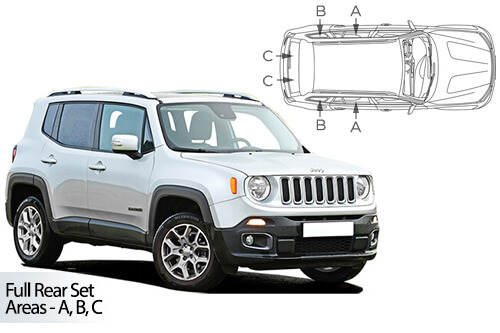 Car Shades Jeep Renegade	5dr 15> Full Rear Set