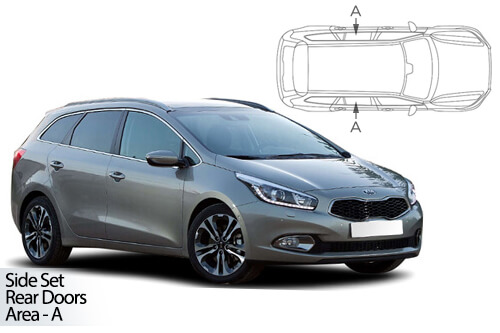 UV Car Shades - Kia Cee'd Estate 12-18 Rear Door Set