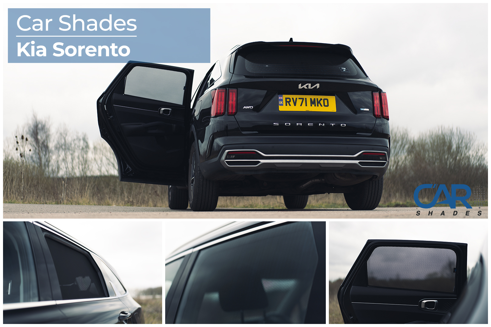 Car Shades - Rear Door Set