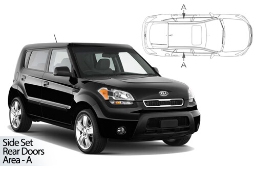 Car Shades Kia Soul 5 Door 08-14 Rear Door Set