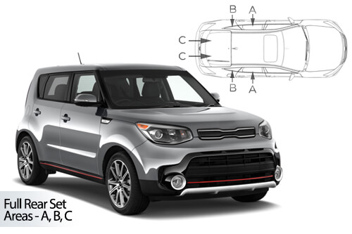 Car Shades - Kia Soul 5Dr 2014-2019 - Full Rear Set