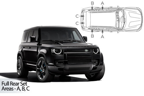 Car Shades - Land Rover Defender 5dr D110 2020> Full Rear Set