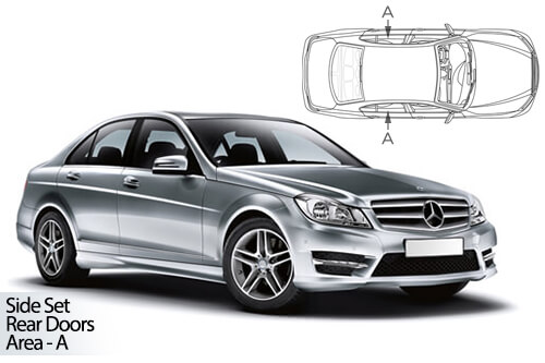 UV Car Shades - Mercedes C CLASS 4dr 07-13 W204 Rear Door Set