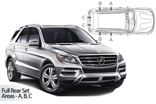 Car Shades Mercedes-Benz	ML W166 5 seat 5dr 12-19 Rear Door Set