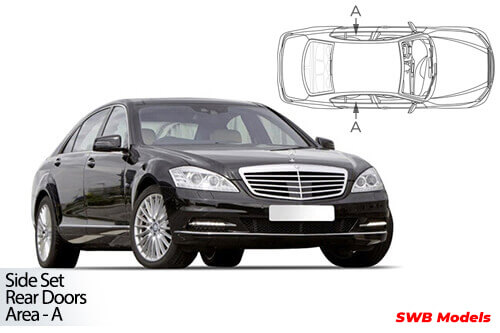Car Shades Mercedes-Benz S Class 4 door 06-13 Rear Door Set