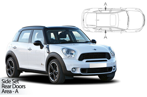 UV Privacy Car Shades - Mini Countryman 5dr 10-16 Rear Door Set