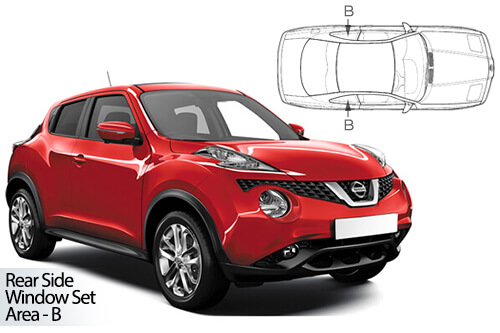 UV Car Shades - Nissan Juke 5dr 10> Rear Door Set