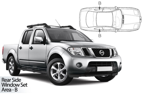 Car Shades Nissan Navara Double Cab	4 door 07-13 Rear Door Set