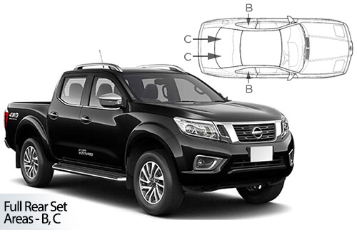 Car Shades Nissan Navara Double Cab	4dr 13> Full Rear Set