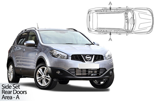UV Car Shades - Nissan Qashqai 5dr 07-13 Rear Door Set