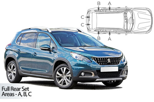 Car Shades Peugeot 2008 5 Door 13>19 Full Rear Set