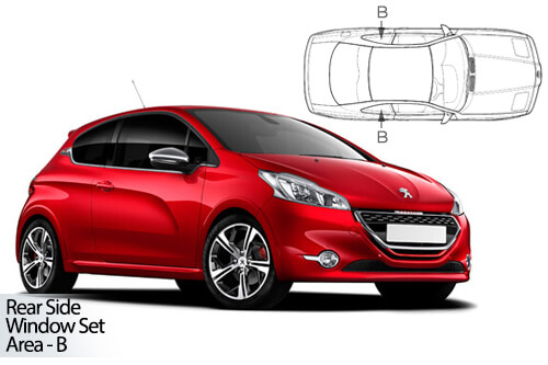 UV Car Shades - Peugeot 208 3dr 12>19 Rear Door Set