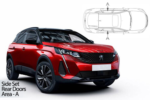 Car Shades Peugeot 3008 5dr 2016> Rear Door Set