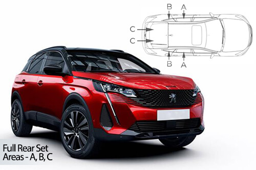 Car Shades Peugeot 3008 5dr 2016> Full Rear Set