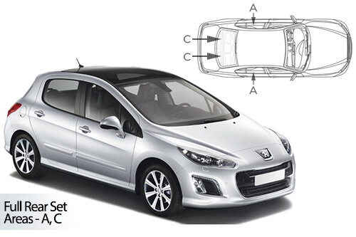 Car Shades Peugeot 308 5dr 08-13 Full Rear Set