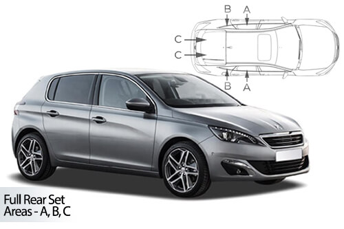 Car Shades Peugeot 308 5 Door 2013-21 Full Rear Set