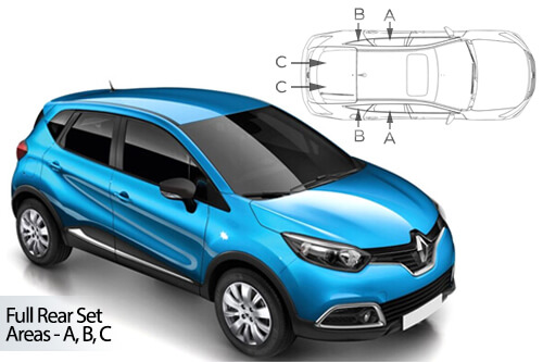 Car Shades Renault Captur	5 Door 13>19 Full Rear Set