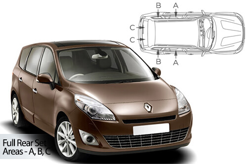 Car Shades Renault Grand Scenic 5 door 09-16 Full Rear Set