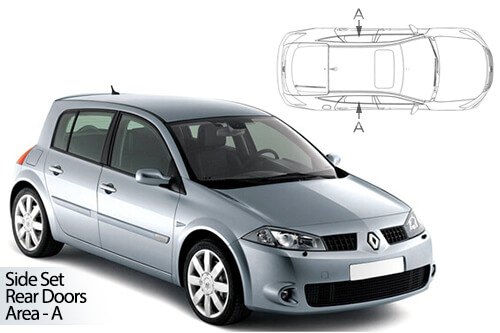 UV Car Shades - Renault Megane 5dr 02-08 Rear Door Set