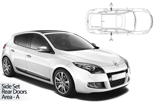 Car Shades Renault Megane 5dr 08-16 Rear Door Set