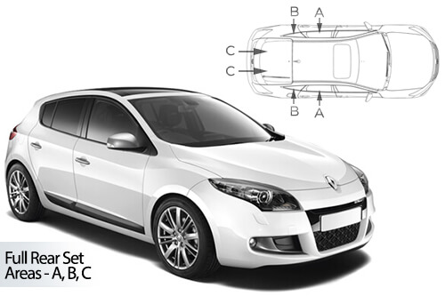 Car Shades Renault Megane 5 door 08-16 Full Rear Set