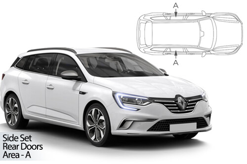 Car Shades Renault Megane Estate 2016> Rear Door Set
