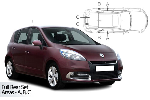 Car Shades Renault Scenic	5 door 09-16 Full Rear Set
