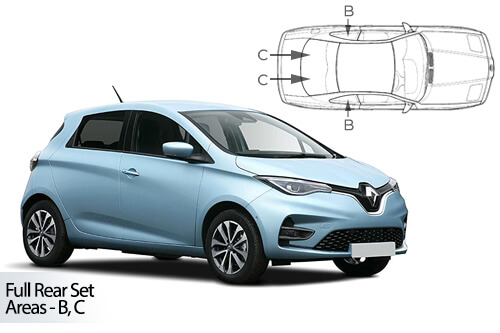 Car Shades - Renault Zoe 2012> Full Rear Set