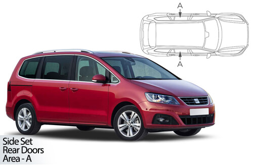 UV Car Shades - Seat Alhambra 5dr 2010>20 Rear Door Set